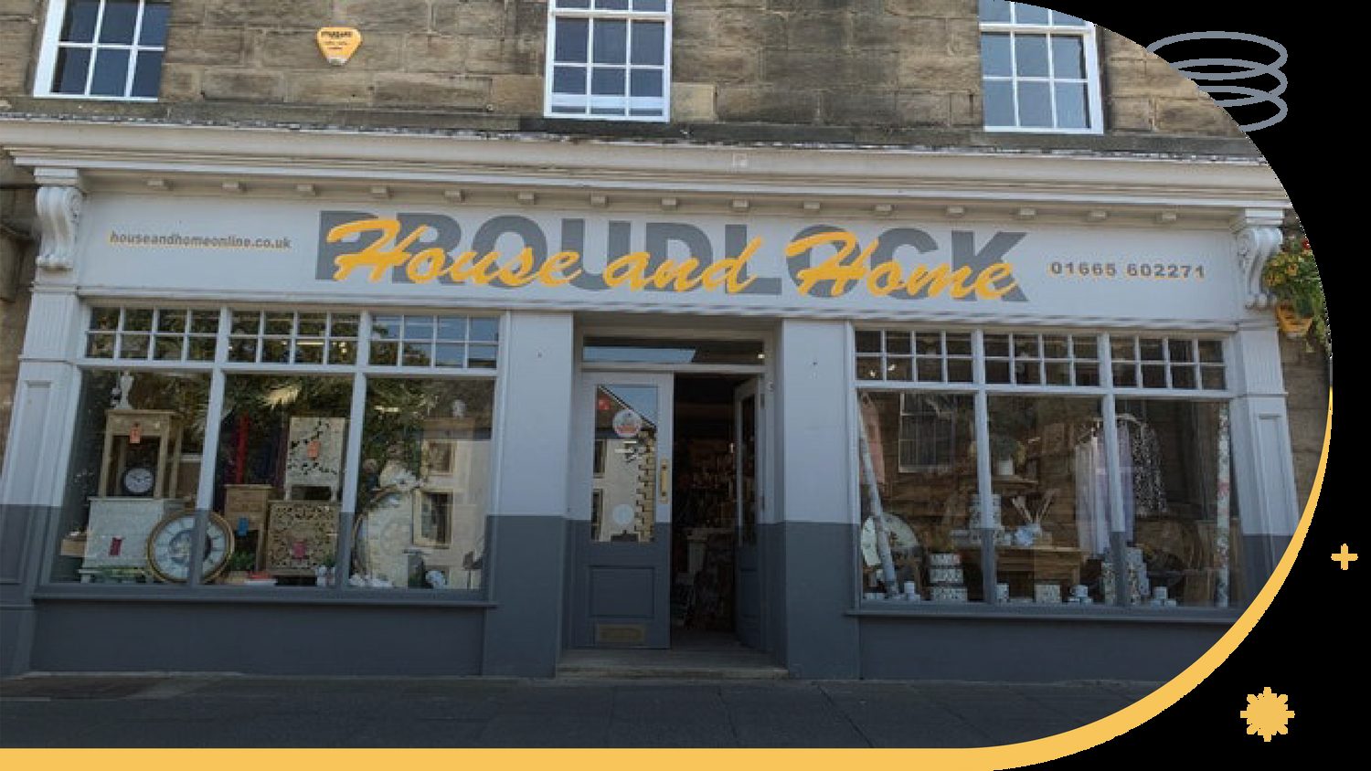 Proudlock's House & Home shopfront on Market Street, Alnwick